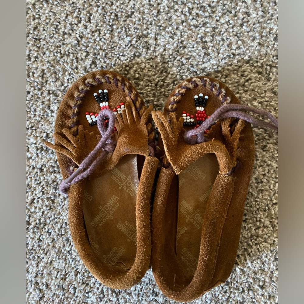Baby Size 7 Minnetonka Moccasins